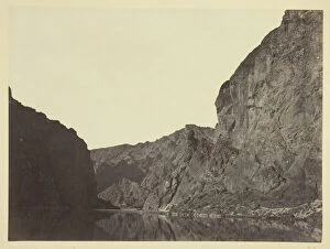 Colorado River Gallery: Black Cañon, Colorado River, looking below from Big Horn Camp, 1871. Creator: Tim O'Sullivan