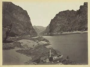 Gorge Gallery: Black Cañon, Colorado River, Looking Above from Camp 7, 1871. Creator: Tim O'Sullivan