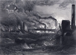 Pollution Gallery: The Black Country near Bilston, Staffordshire, 1869. Artist: G Greatbach