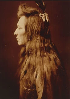Long Hair Collection: Black Eagle-profile, c1905. Creator: Edward Sheriff Curtis