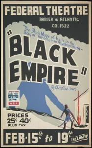 Breda Toussaint Prints: Black Empire, Seattle, 1938. Creator: Unknown