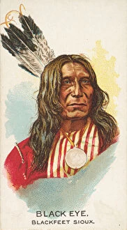 Black Hair Gallery: Black Eye, Blackfeet Sioux, from the American Indian Chiefs series (N2) for Allen &