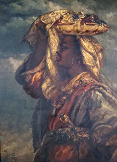 Black Girl with Fruit, 1882. Artist: Sir John Gilbert
