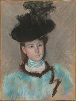 Cassatt Prints: The Black Hat, c. 1890. Creator: Mary Cassatt