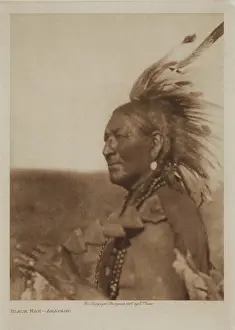 North American Prints: Black Man, Arapaho, 1927. Creator: Edward Sheriff Curtis