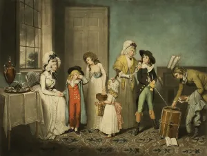 Leaving Home Prints: Black Monday, or the Departure for School, published December 1, 1790. Creator: John Jones