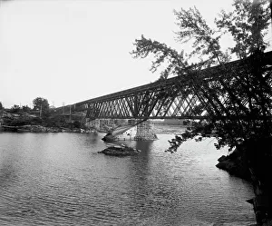 Black River Falls, Wis. railroad crossing, between 1880 and 1899. Creator: Unknown