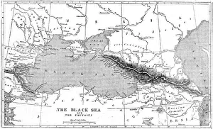 The Black Sea and the Caucasus; Map, 1854. Creator: Unknown