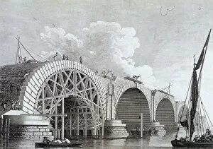 Rooker Gallery: Blackfriars Bridge, London, 1777. Artist: Edward Rooker