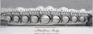 Blackfryars Bridge Prints: Blackfriars Bridge, London, 1806. Artist: Samuel Owen
