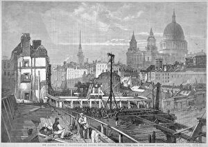 Blackfryars Bridge Gallery: Blackfriars Bridge, London, 1864. Artist: Mason Jackson