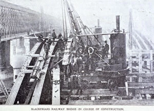 Builder Gallery: Blackfriars Bridge, London, c1864