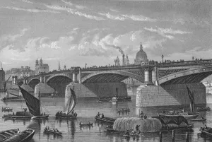 Blackfryars Bridge Prints: Blackfriars Bridge from the Surrey side, London, c1875 (1878)
