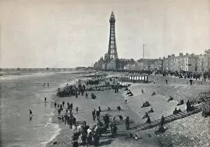 George Newnes Collection: Blackpool - View of the Front, Showing the Tower, 1895