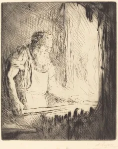 Tongs Prints: Blacksmith (Le forgeron). Creator: Alphonse Legros