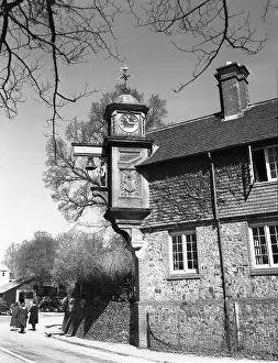 The Blacksmiths Clock at the Clock House, Abinger Hammer, near Shere, Surrey, c1955. Creator: Arthur Charles Kirby Ware