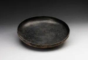 Blackware Prints: Blackware Plate with Fish Incised in Interior, 500 / 150 B. C. Creator: Unknown