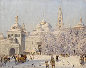 Winter Scene Gallery: Blagovest. Artist: Dubovskoy, Nikolai Nikanorovich (1859-1918)