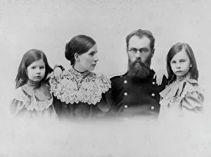 Vladivostok Prints: Blagovidov Dmitry and Anna Timofeevna with their daughters Maria and Vera
