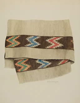 Dougan Ethel Prints: Blanket, 1935 / 1942. Creator: Ethel Dougan