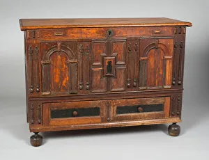 New England Prints: Blanket chest, 1650 / 1700. Creator: Unknown