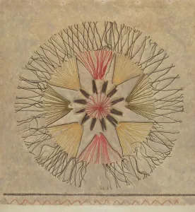 Star Motif Prints: Blanket (Detail), c. 1936. Creator: Alfred Denghausen