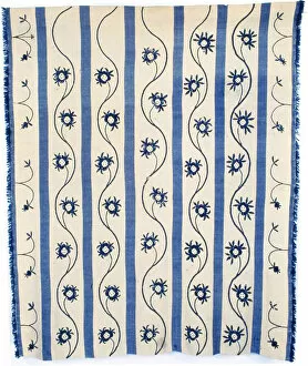 Chain Stitch Gallery: Blanket, New York, c. 1830. Creator: Unknown