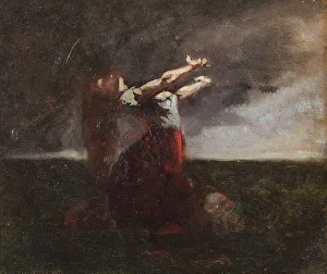 Cederstrom Gustaf Olaf Prints: The Blasphemer, 1872. Creator: Gustaf Cederström