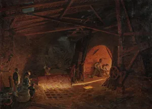 Furnace Prints: The blast furnace, 1873. Creator: Vilhelm Wallander
