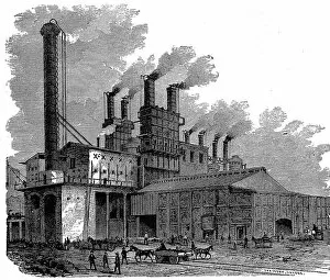 Pollution Gallery: Blast furnaces at the Phoenix Iron and Bridge Works, Phoenixville, Pennsylvania, USA, 1873