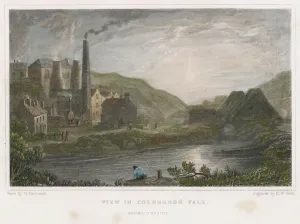 Bond Collection: Blast furnaces for production of iron at Coalbrookdale, Shropshire, c1830. Artist: HW Bond