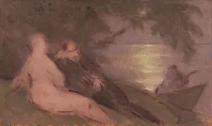 Moonlit Prints: Blending of Soul, 1895-1900. Creator: Milan Thomka Mitrovsky