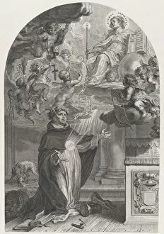 Friar Gallery: The Blessed Henry Suso Kneeling before Eternal Wisdom, before 1650
