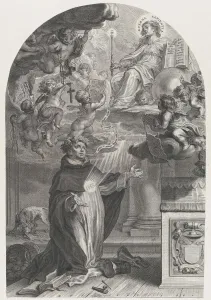 Inspiration Collection: The Blessed Henry Suso Kneeling before Eternal Wisdom, before 1650