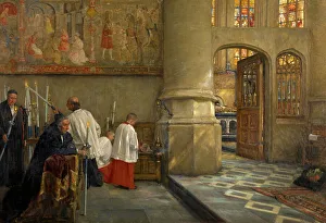 Incense Prints: Before Blessing at the Church of Hoogstraten, 1910. Creator: Karel Boom