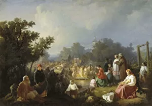 Images Dated 22nd February 2011: The Blessing of Waters in a country village, 1858