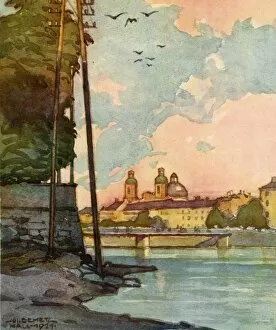 Wagnerschen Gallery: Blick Auf Die Innbrucke, (Overlooking the River Inn), c1929. Creator: Unknown