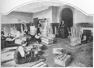 Basket Maker Gallery: Blind basket-makers at work, Tottenham Court Road, London, c1901 (1903)