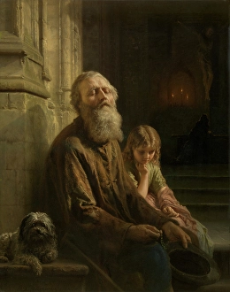 Beggar Prints: The Blind Beggar, 1852. Creator: Josephus Laurentius Dyckmans