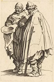 Disability Gallery: Blind Beggar and Companion, c. 1622. Creator: Jacques Callot
