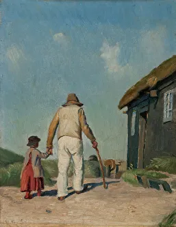 Ancher Michael Peter Prints: Blind Christian. Study, c.1881. Creator: Michael Peter Ancher