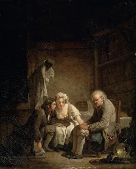 Greuse Prints: Blind Man Deceived, c1755. Artist: Jean-Baptiste Greuze