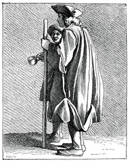 Blindness Prints: Blind man of Quinze-Vingts, 1737-1742. Artist: Bouchardon