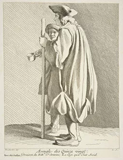 Caylus Gallery: A Blind Man from the Quinze-Vingts Hospital, 1738. Creator: Caylus