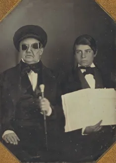 Blind Prints: Blind Man and His Reader, ca. 1850. Creator: Unknown