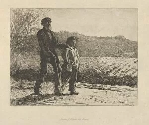 Cane Gallery: A Blind Man (The Wayfarers), 1863. Creator: Fred Walker