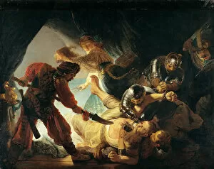 Samson Gallery: The Blinding of Samson. Artist: Rembrandt van Rhijn (1606-1669)