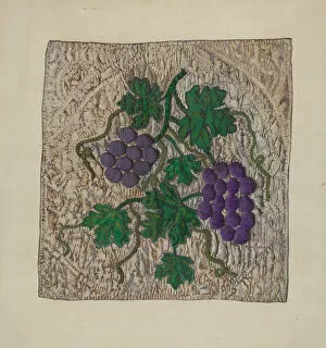 Vines Gallery: Block from Friendship Quilt, c. 1938. Creator: Florence Truelson