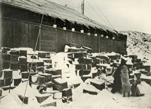 Blocks of ice... to ascertain the rate of evaporation, 1908, (1909)