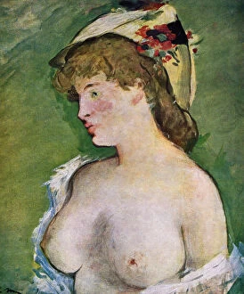 Blonde Woman with Bare Breasts, 1878.Artist: Edouard Manet
